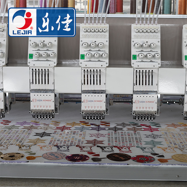6 Colors 20 Heads Flat High Speed 1200 RPM Max Speed Embroidery Machine, Leading enterprise of Chinese Embroidery Machine 