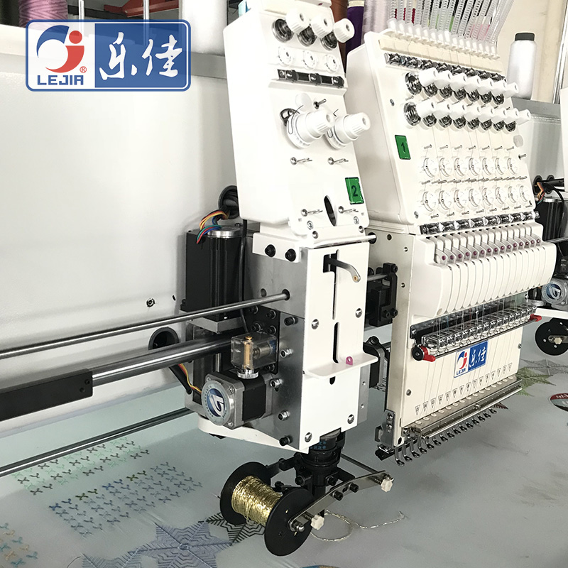 High Quality 2 Heads 15 Needles Coiling Computer Embroidery Machine
