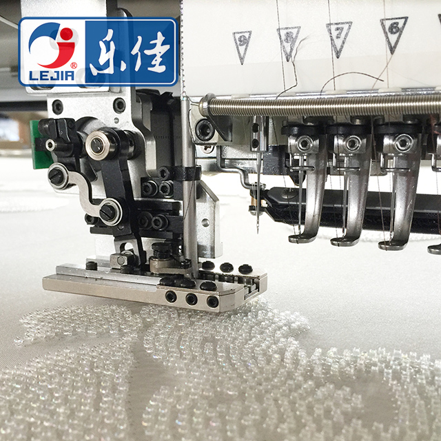 Best Quality 9 Needles 6 Heads Flat with Beads Mixed Computer Embroidery Machine in Lejia