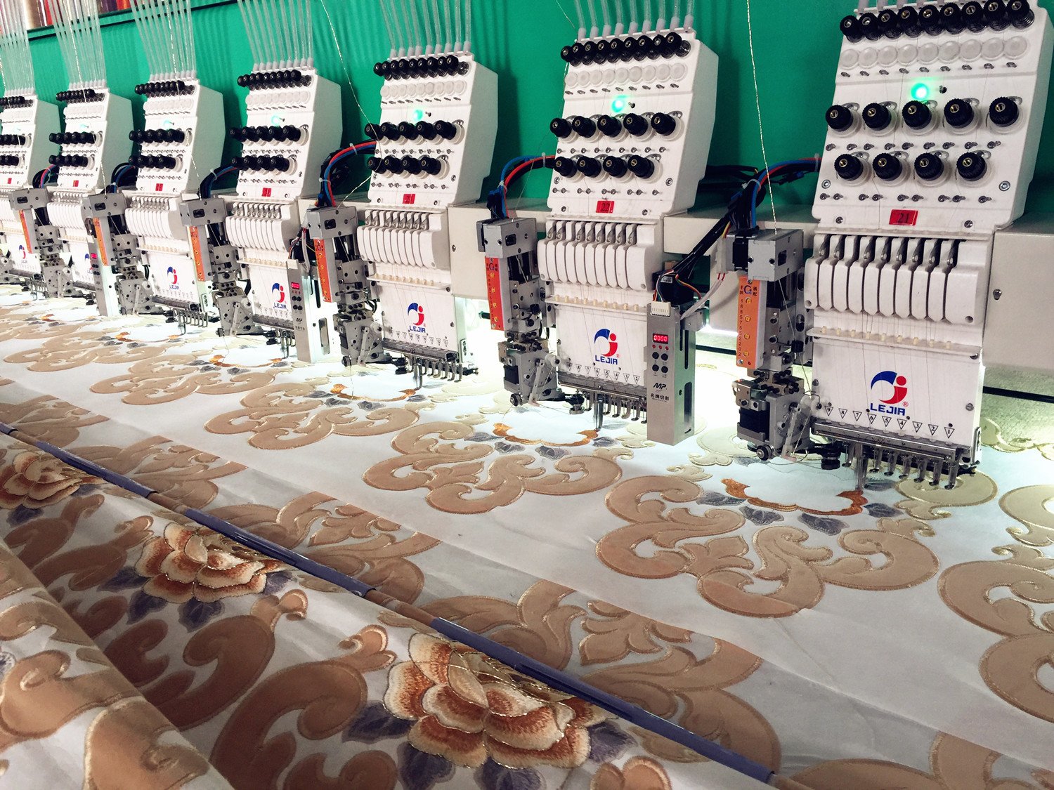 embroidery machine with TCD