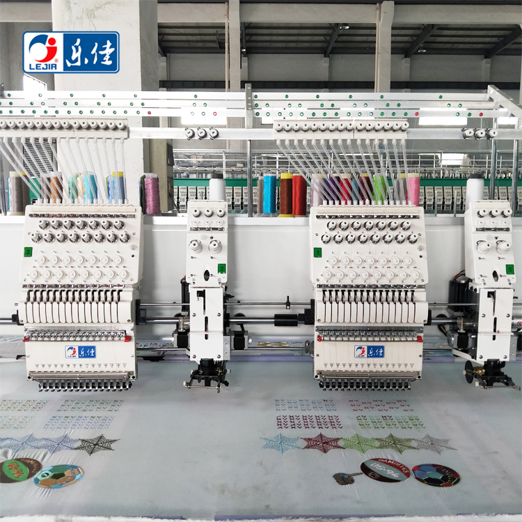 High Quality 2 Heads 15 Needles Coiling Computer Embroidery Machine