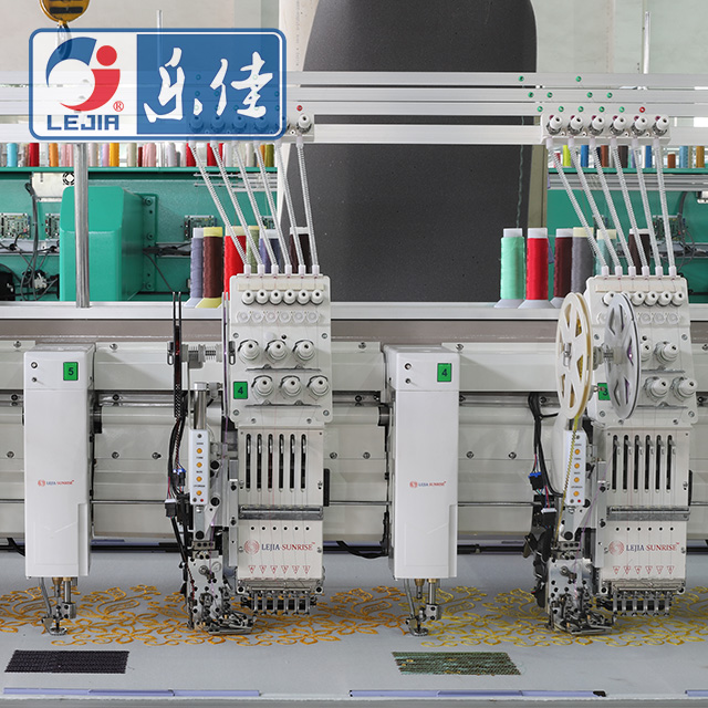 Lejia 9 Color Computerized Chainstitch Sequin Mixed Embroidery Machine, Best Chinese Embroidery Machine Manufacturer