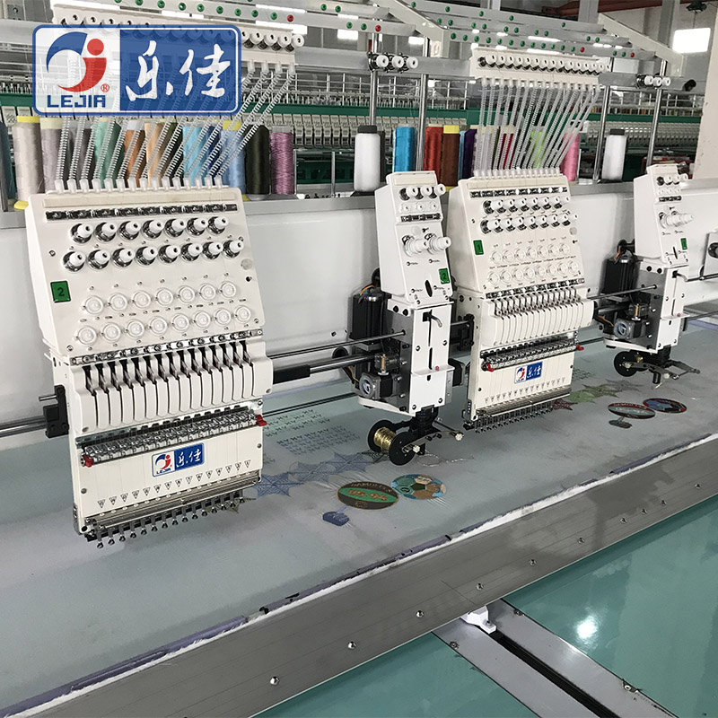 Lejia 15 Color Flat Coiling Taping Mixed High Speed Embroidery Machine, Best Chinese Embroidery Machine Supplier