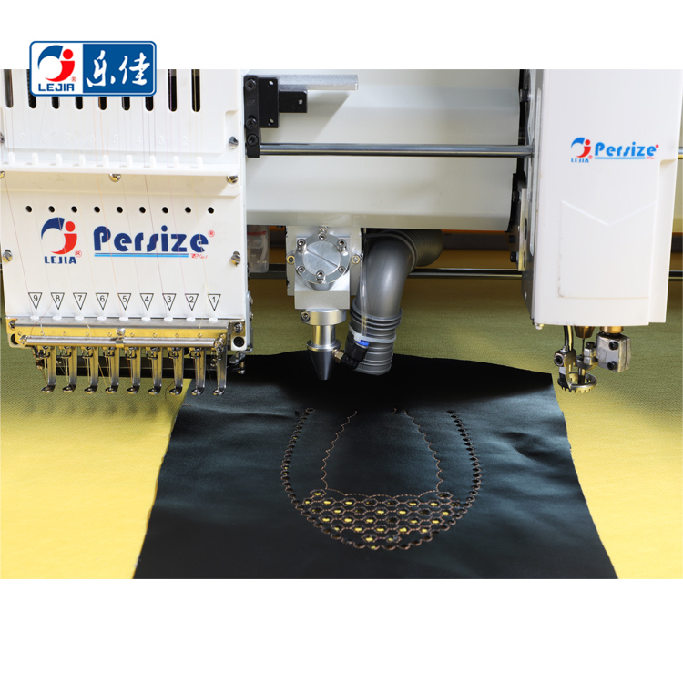 2 Heads Chenille/ Aari/ Chain Stitch with Laser Cutting Embroidery Machine